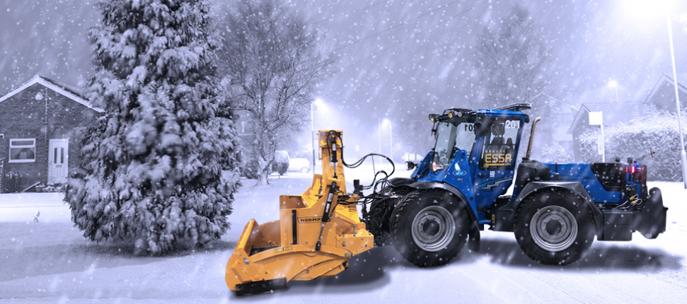 Déneigement d'une entrée résidentielle par le Groupe Essa